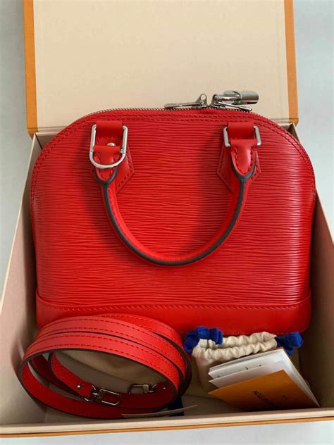 louis vuitton alma bb epi red